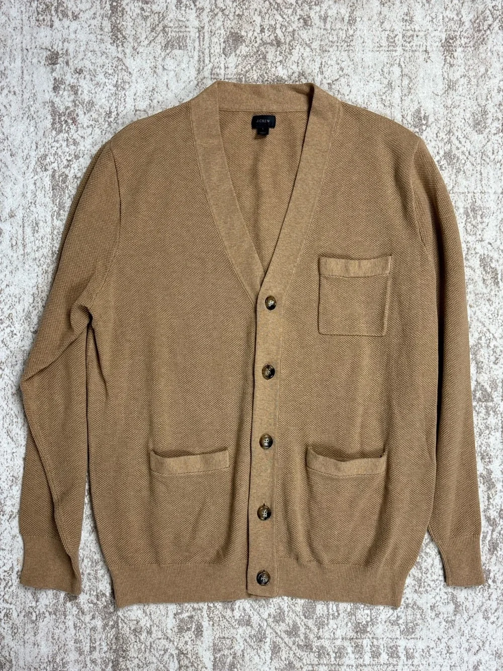 JCrew Cotton Cashmere Pique Cardigan Size L